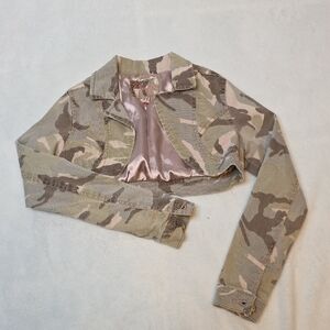 Camouflage Jacket with Satin Lining
